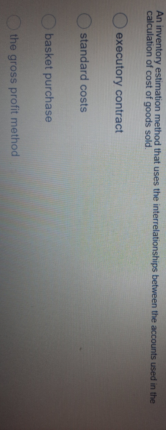 can you please help me out with this question An inventory