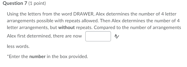 to calculate the possible number of different exam solutions is O 3P4
