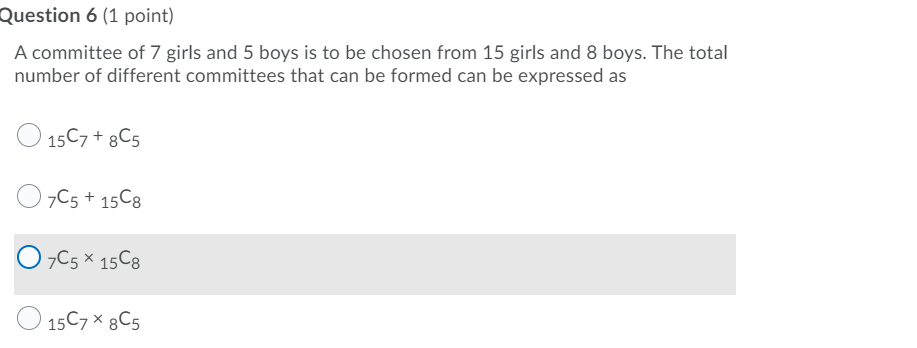 O 34 O 3C4 O 43 Question ? [1 point) Using the