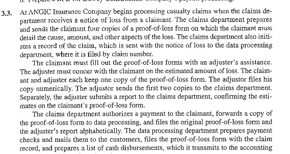 3.3. At ANGIC hQsutHnce Company begins processing casualty cluin-,s when the claims