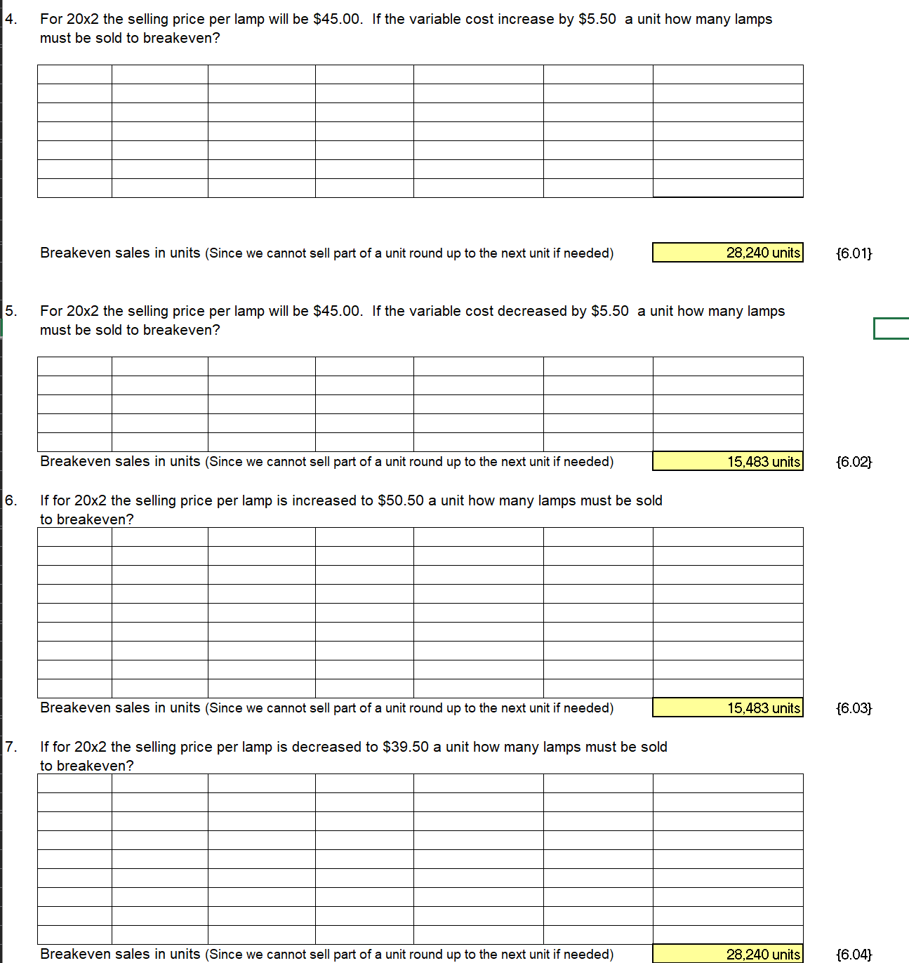 expenses (measured on a per lamp basis) are expected to increase by