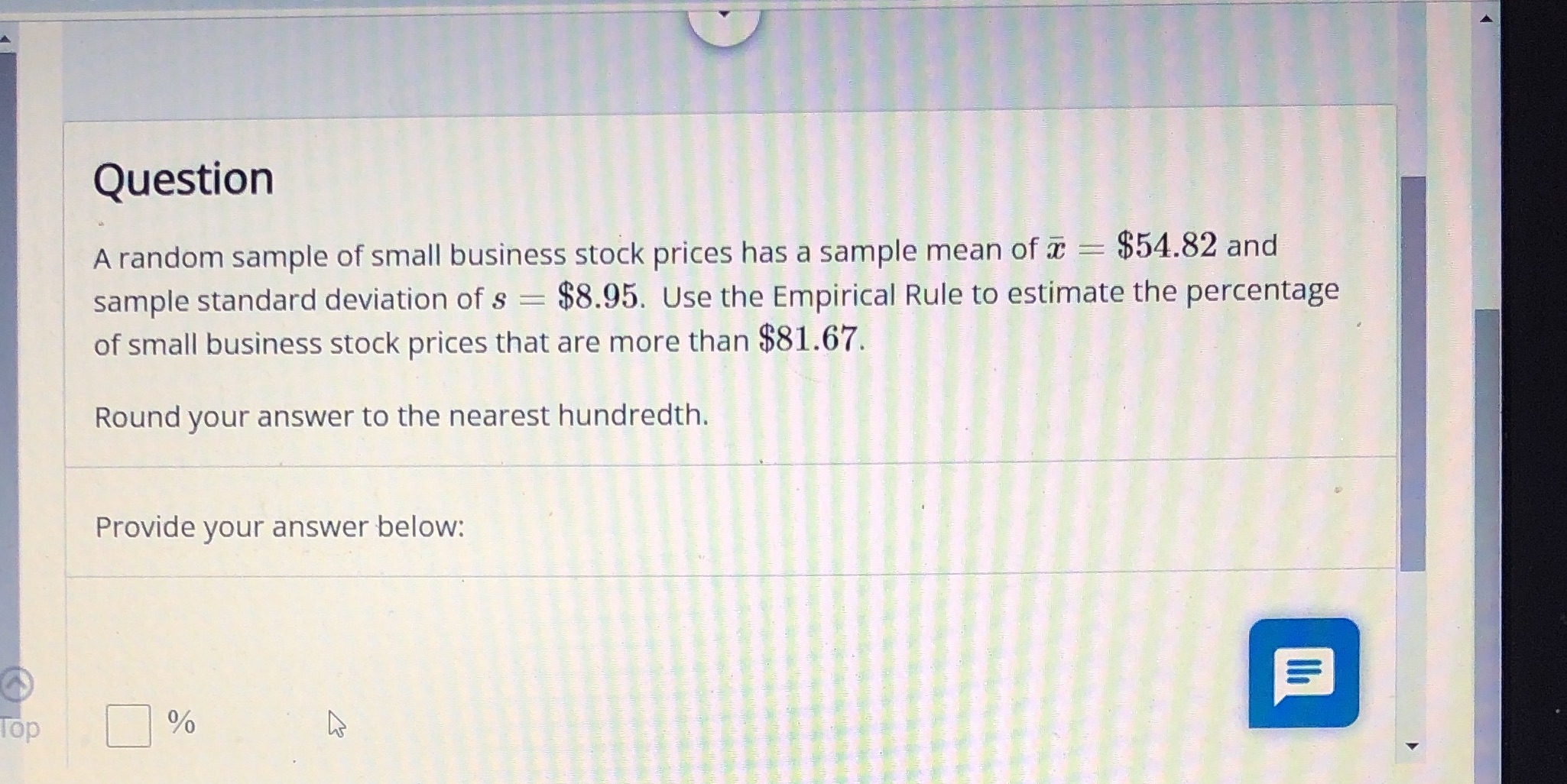 _ $8 95. Use the Empirical Rule t , of small business