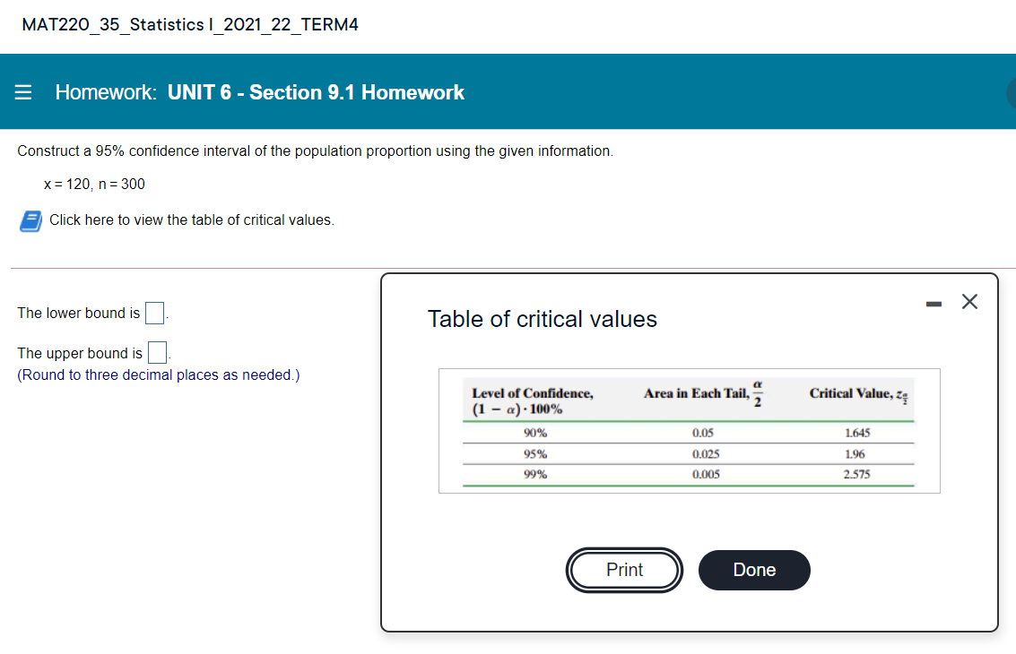 upper bound is _ (Round to three decimal places as needed.) In