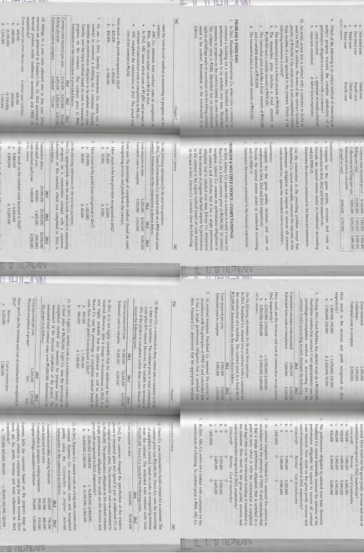  complete solution Not third year Third year Contract costs incur b.