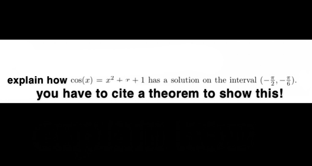 Thanks for the help :) explain how cos(x) = x2 +
