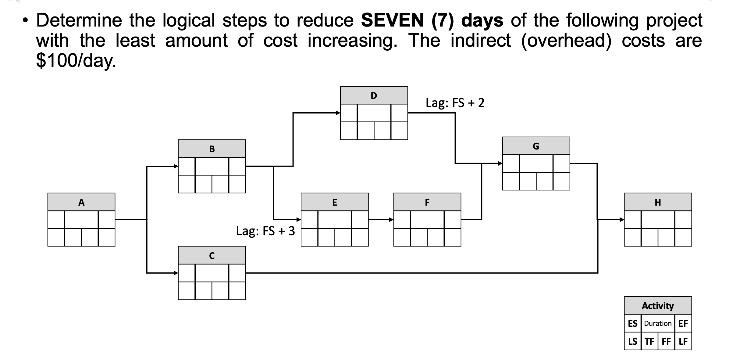 A 4 4 B 7 5 C 10 10 D 7 2