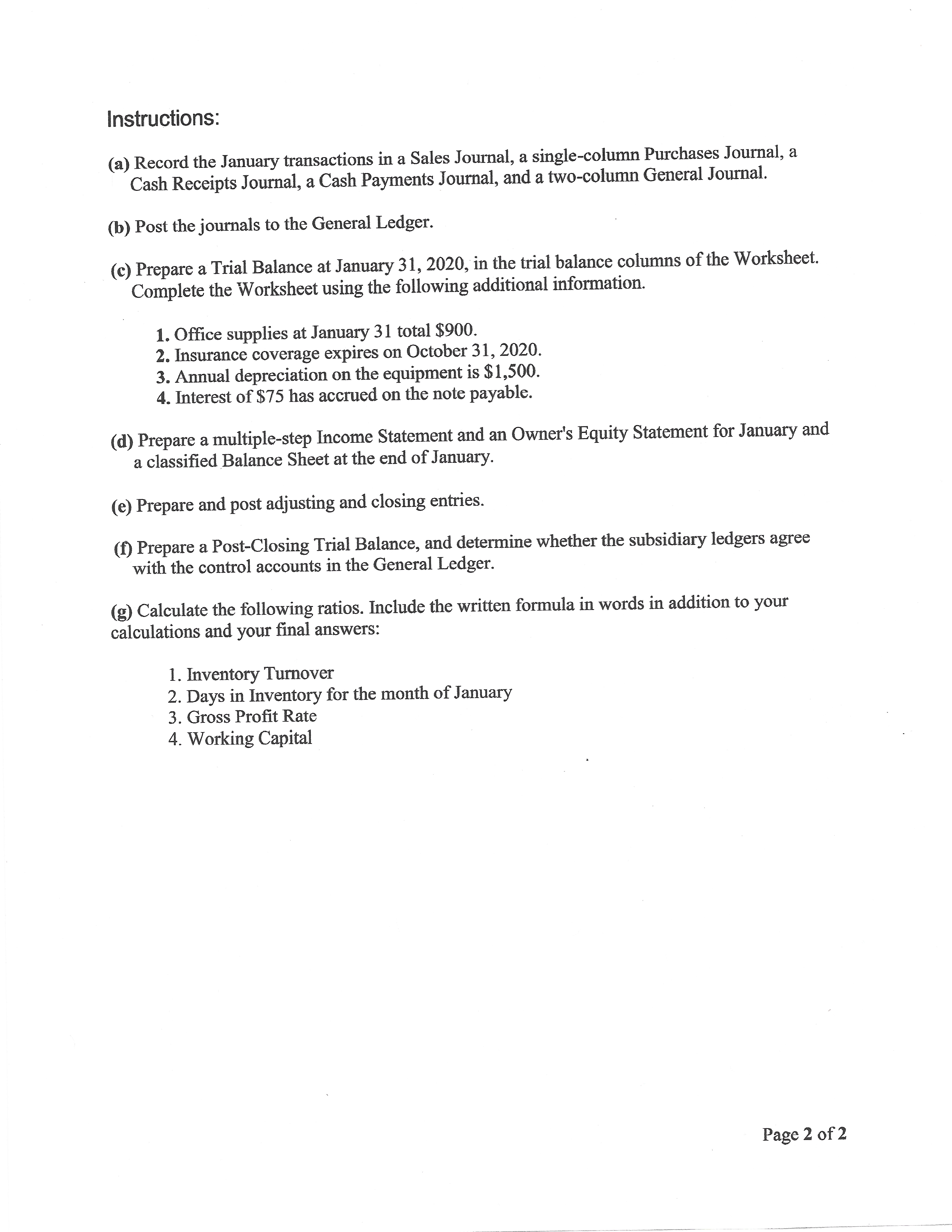 Cost of Goods Sold 3 5496 Salaries & Wages Expense Rent Expense