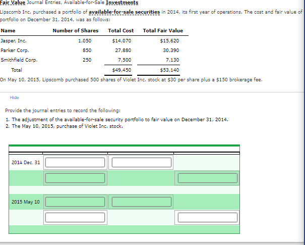 laSle-fcr-Sale Investments fM le in 4, its of The and fair of