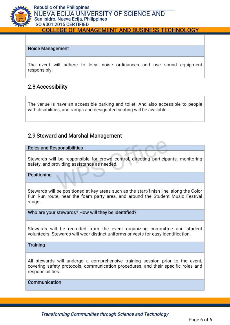 OF MANAGEMENT AND BUSINESS TECHNOLOGY Event Organizer Details Event Organizer Name Jasmin