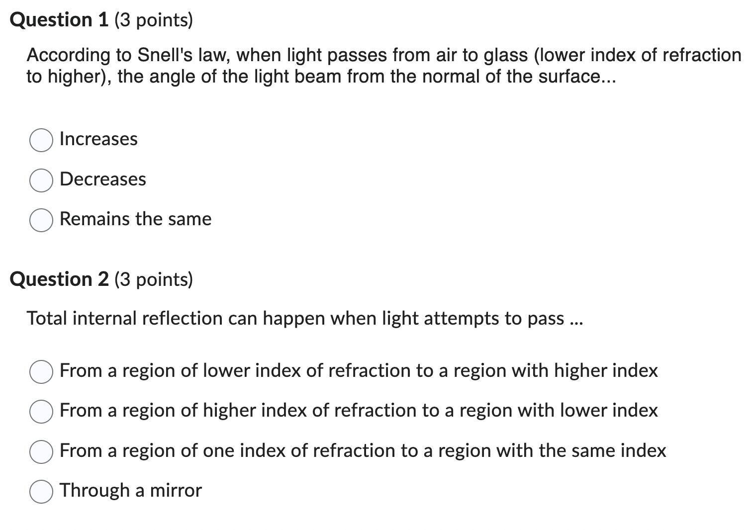 to the interface, which we call the normal. The basic angles we