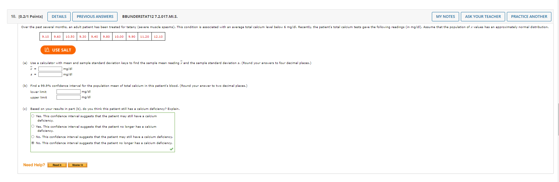find a 90% confidence interval for the mean price & of all