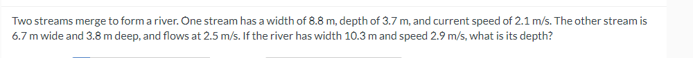 width of 8.8 m, depth of 3.7 m, and current speed of