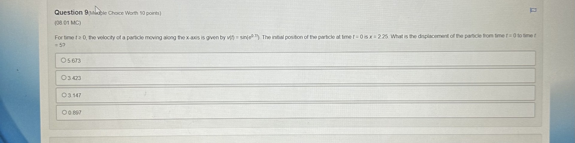2 0, the velocity of a particle moving along the x-axis is