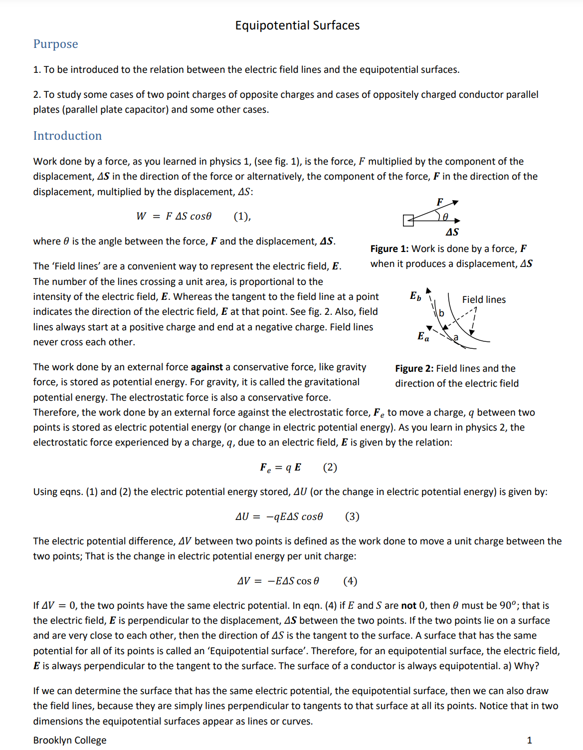 an equiporential surface? Part 1: Equipotential surfaces for two oppositely charged point