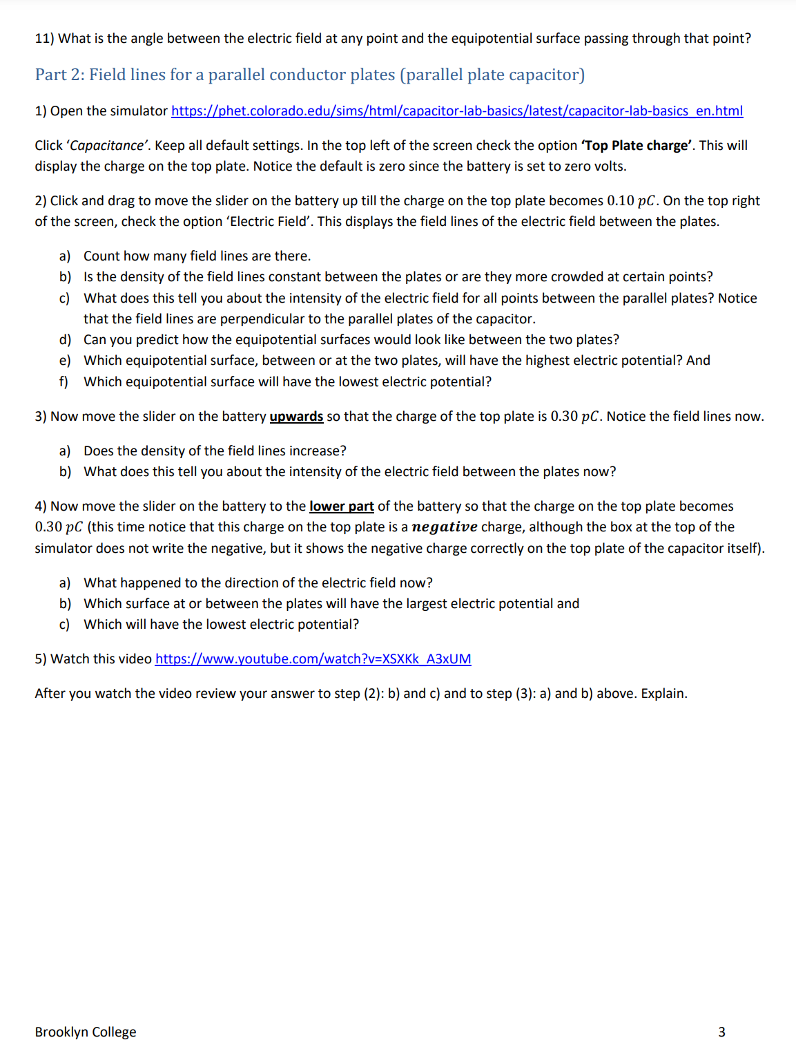 0 to be an equipotential? Step 4, a) Step 4, b) Step