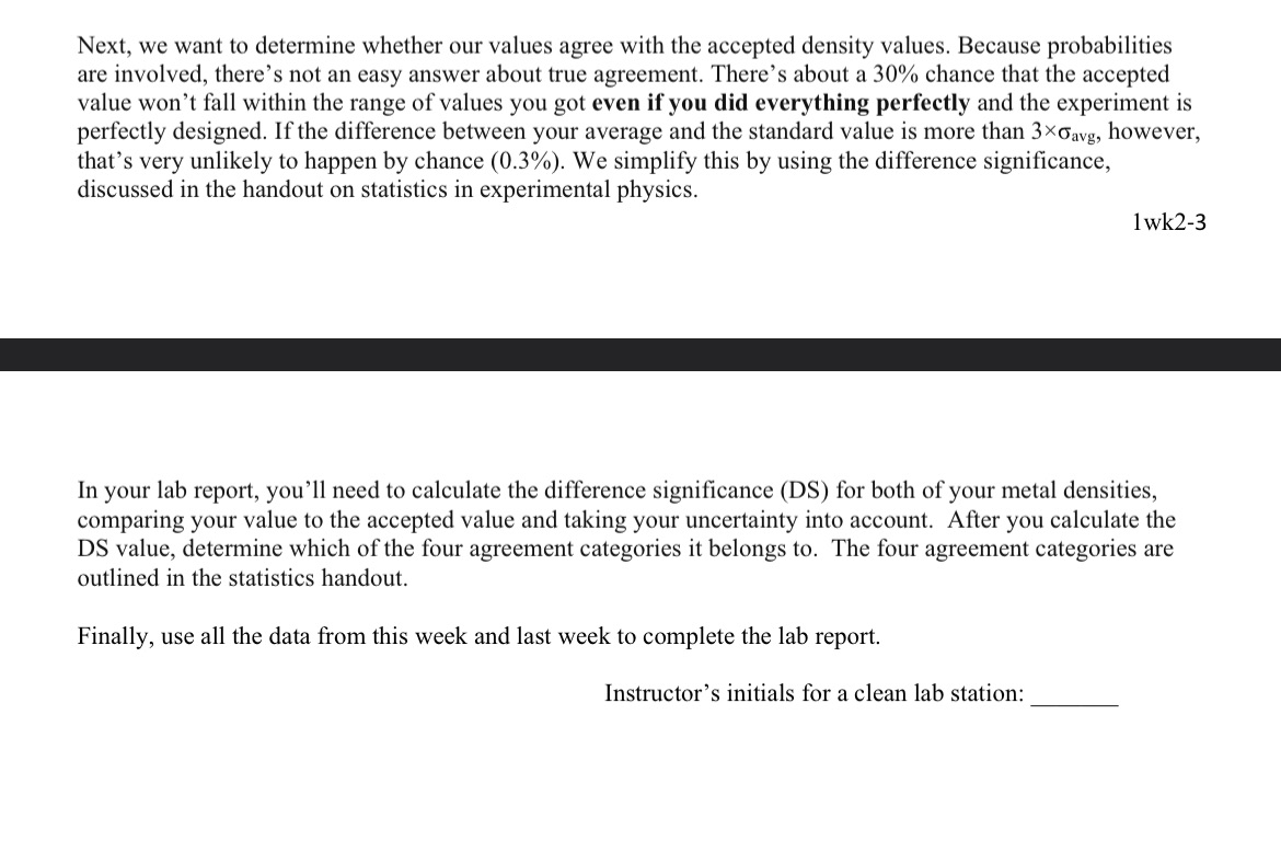 see if they're there: Tool At station at beginning of lab At