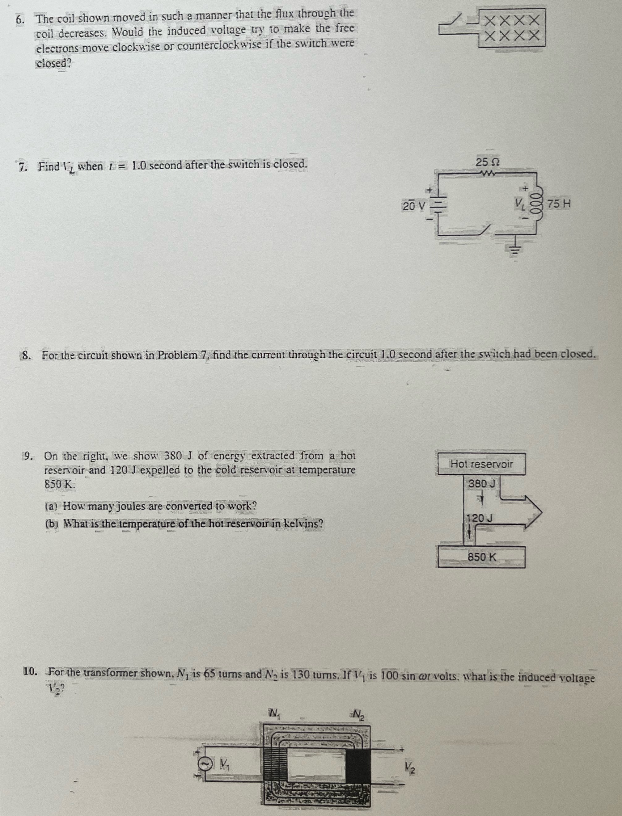  Can you please answer and show work for the following physics