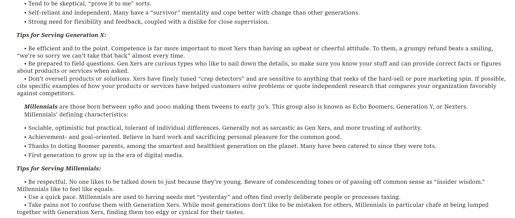 to review the menu and the daily specials. While some customers may