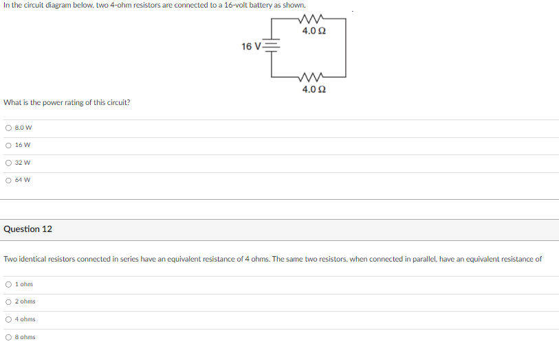 current decreases. Question 8 24-V R, =400 