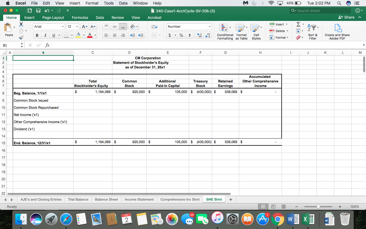 Step 3:Once all AJE's have been recorded & posted to the Trial