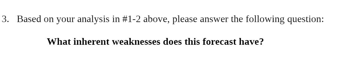 3. Based on your analysis in #12 above, please answer the