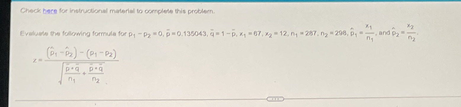 following formula for P, - P2 = 0, p = 0.135043, q