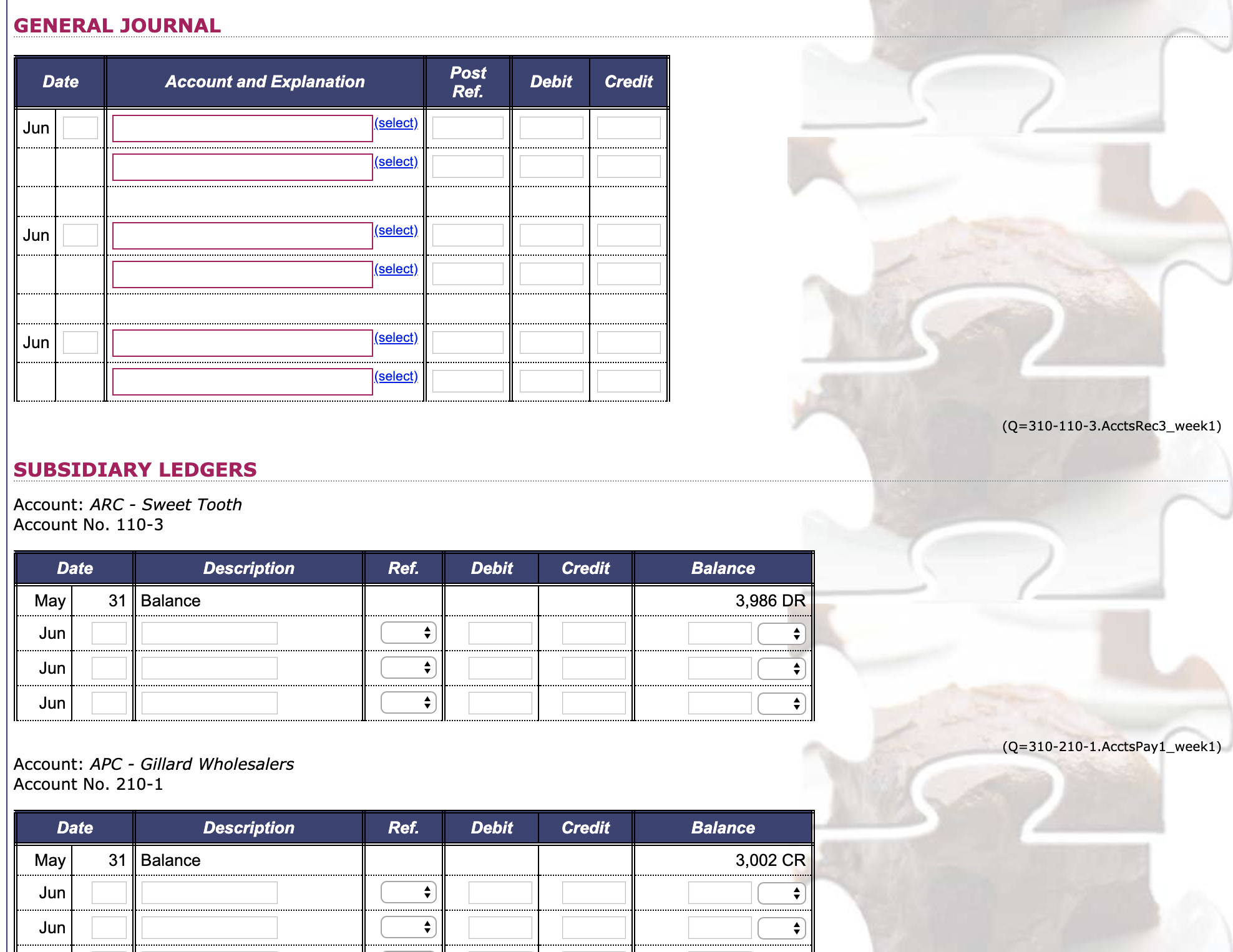 3 Made cash sales of $4,310 during the rst 3 days of