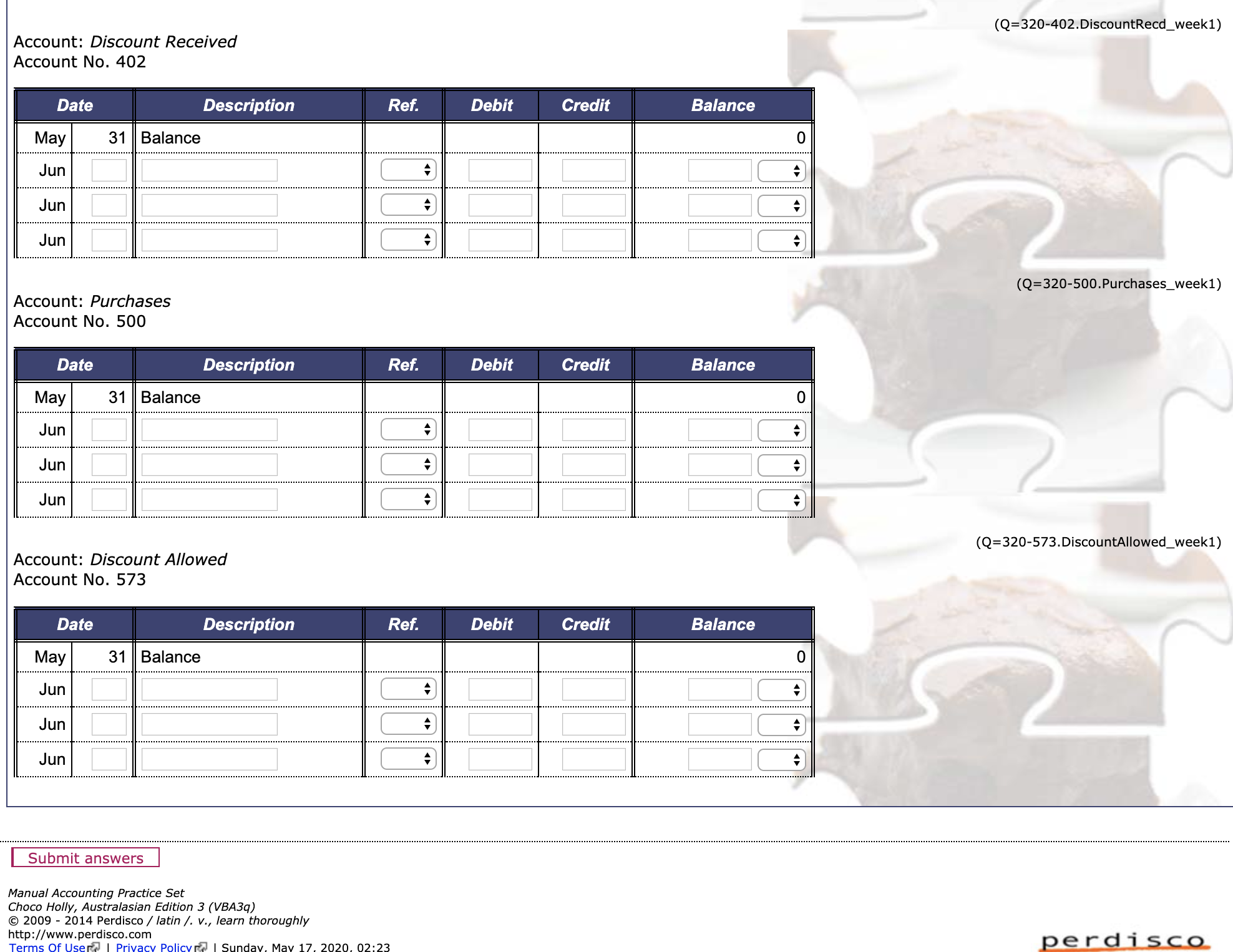 Payment fell within discount period. After completing this practice set page, you