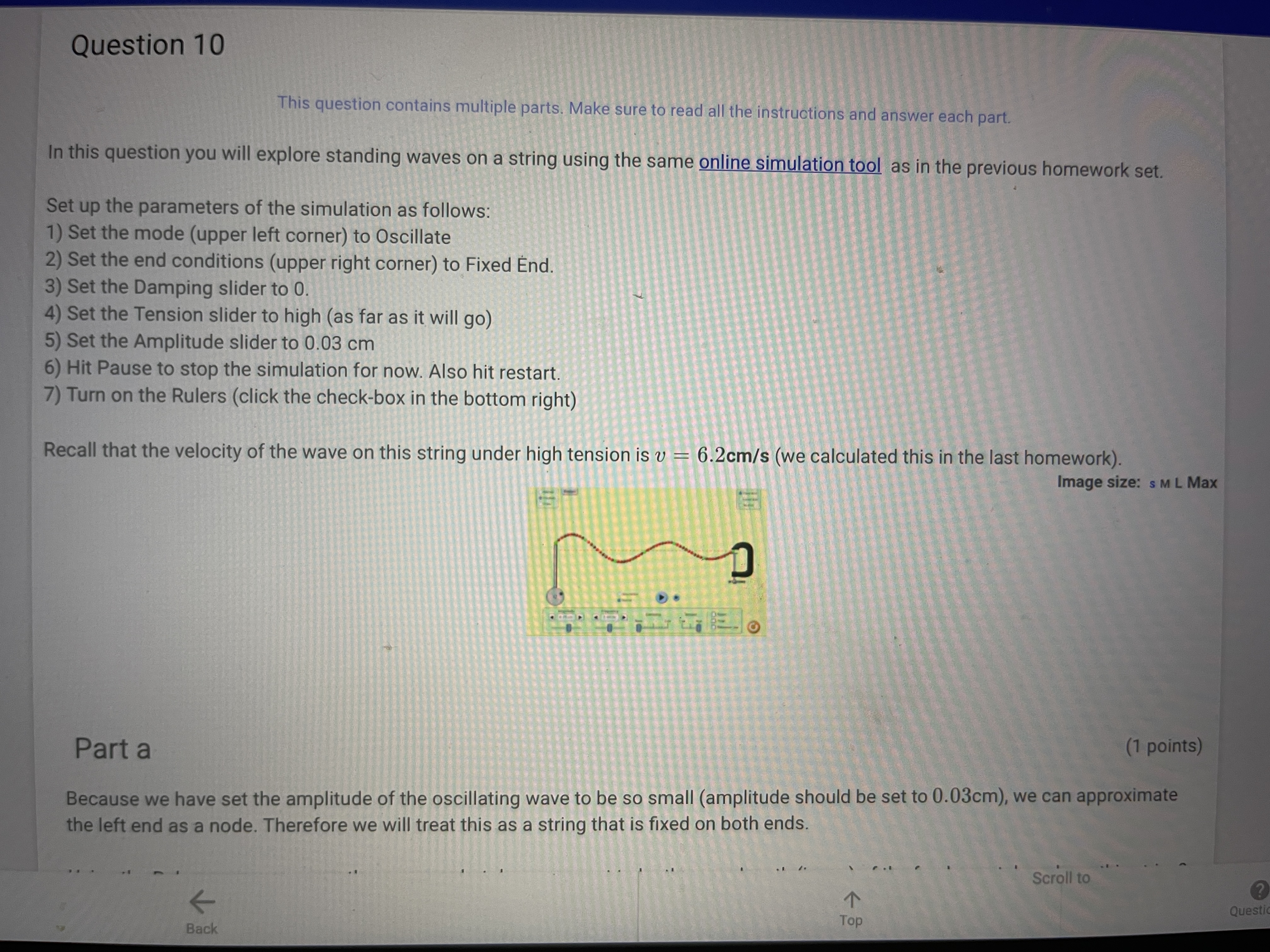 Please enter a numerical answer below. Accepted formats are numbers or "e"