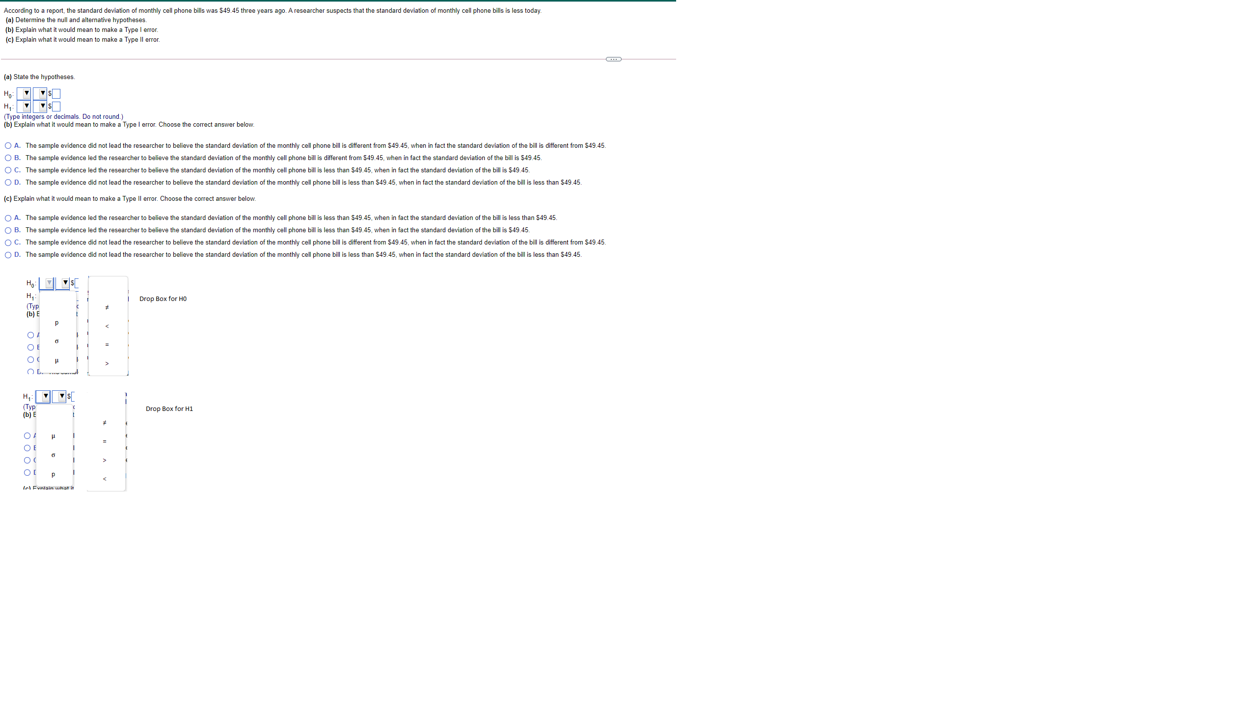 [I = 130 H.: p 130 Is the hypothesis test lefttailed, righttailed,