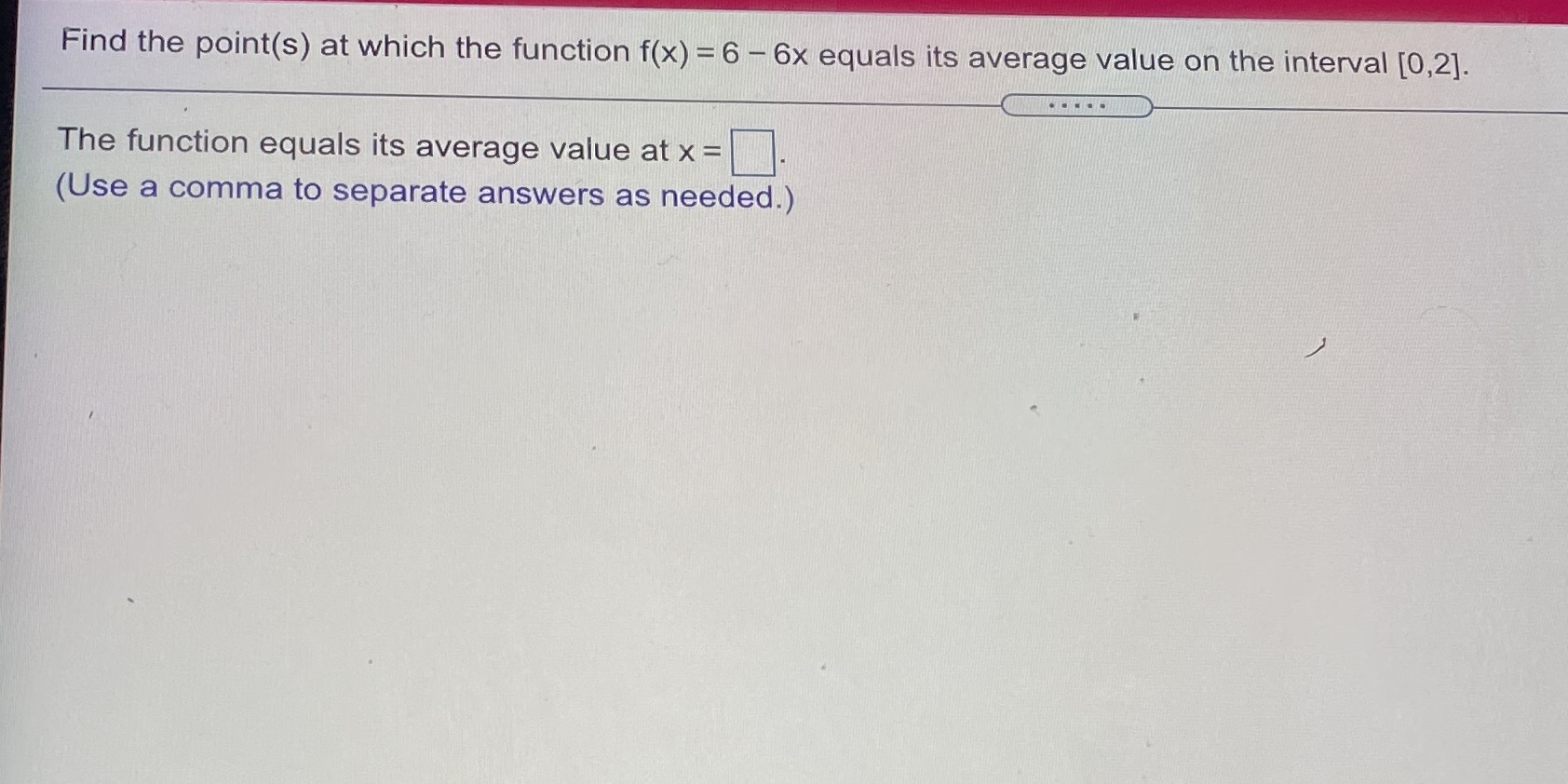 Find the point(s) at which the function f(x) = 6 -