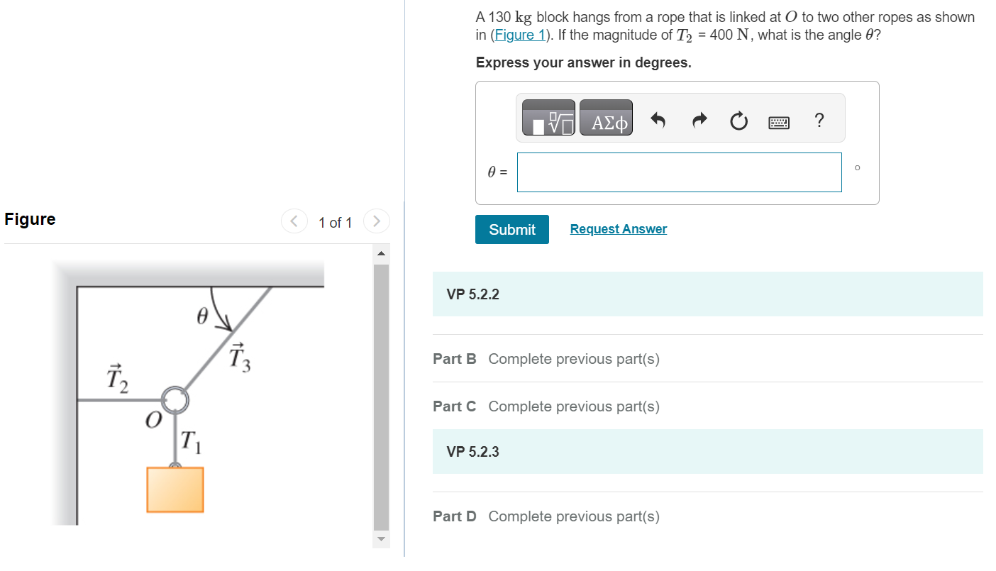 O to two other ropes as shown in (figure 1). If the