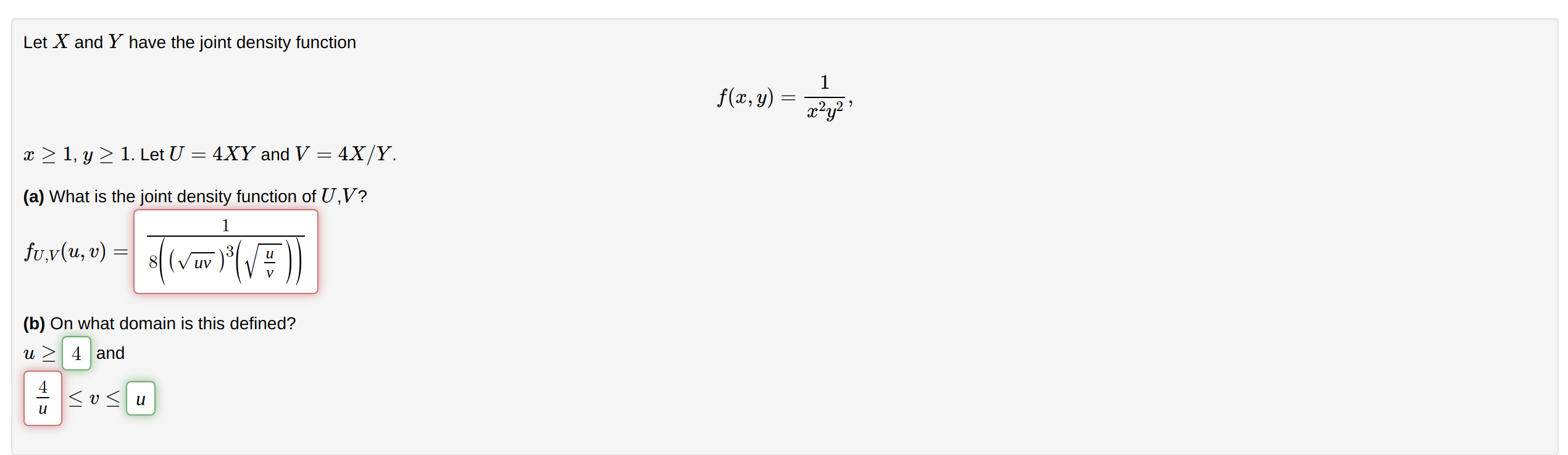  Let X and Y have the joint density function 1 f(x,