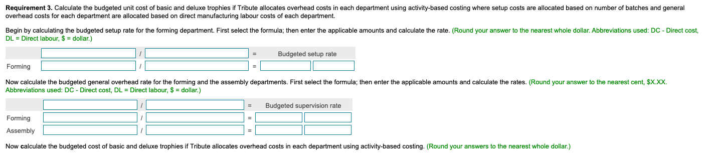 assembly department overhead costs are allocated based on total direct manufacturing labour