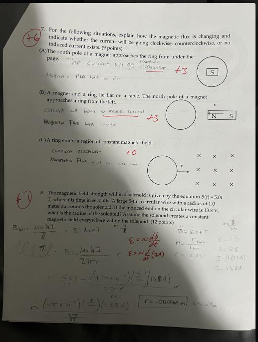 7. For the following situatiM, explain how {S Changing and indicate the