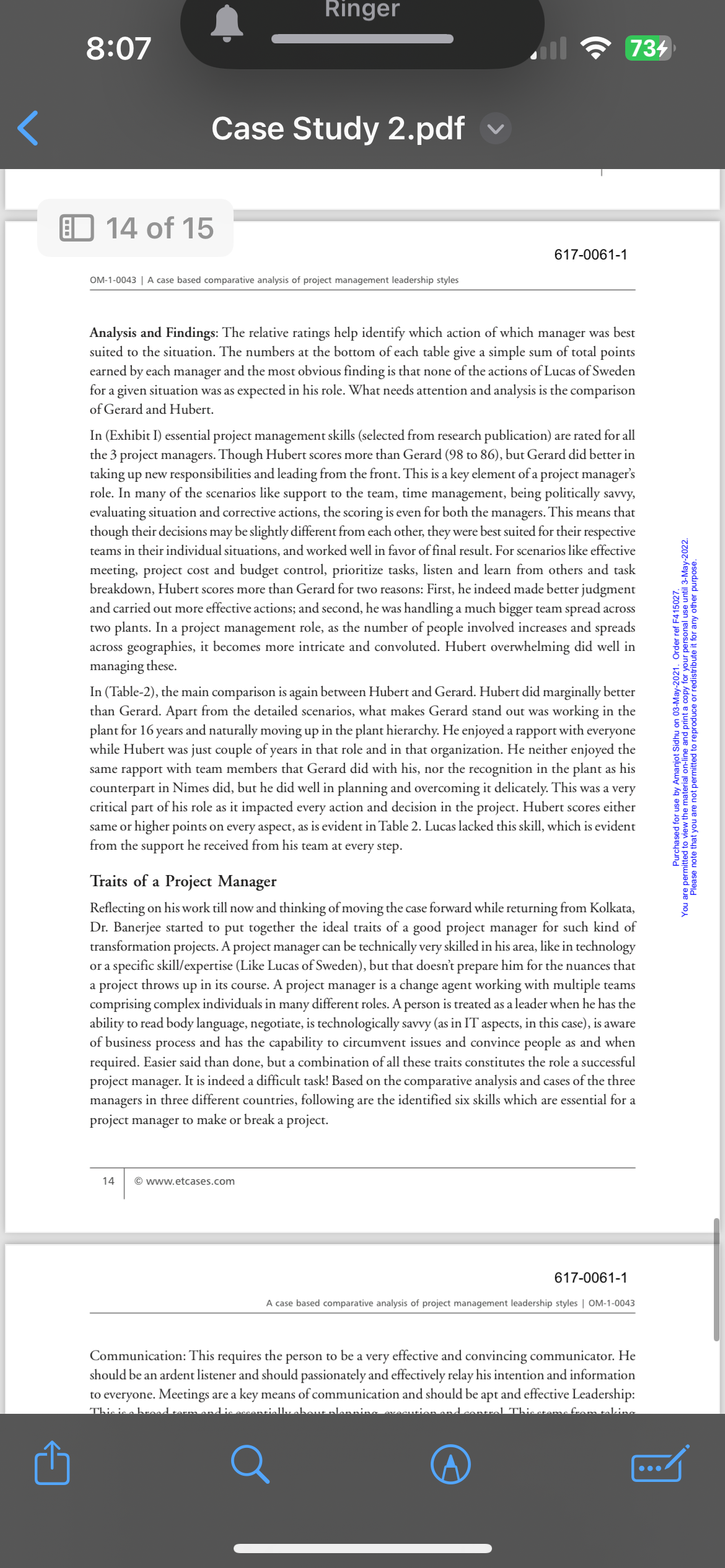 people and invest in them. If a project manager has to select