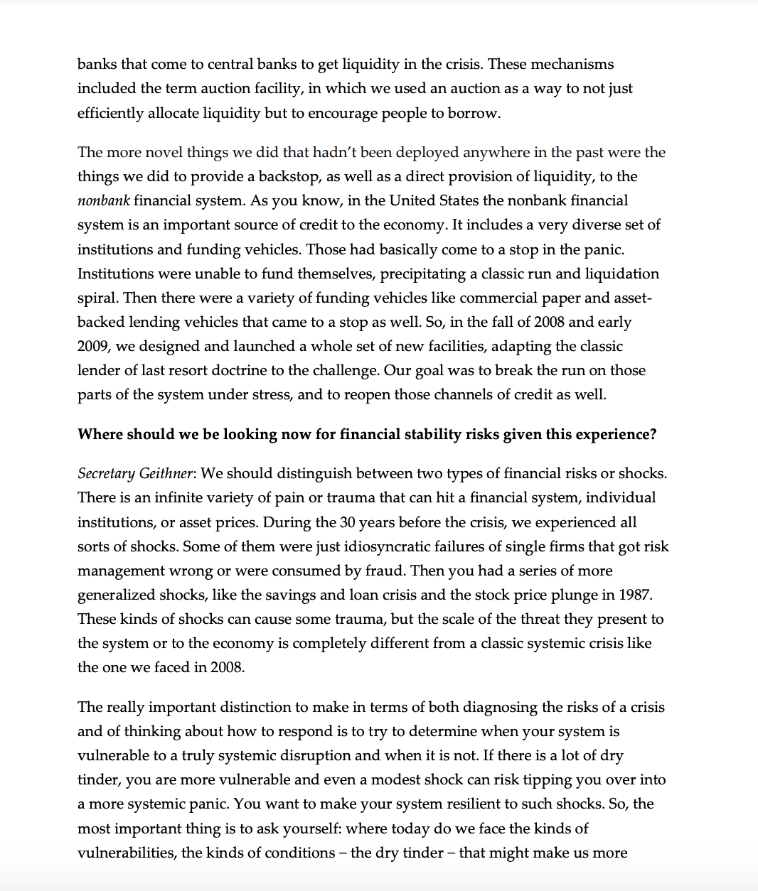 the lender of last resort tool kit, and the Federal Reserve Board