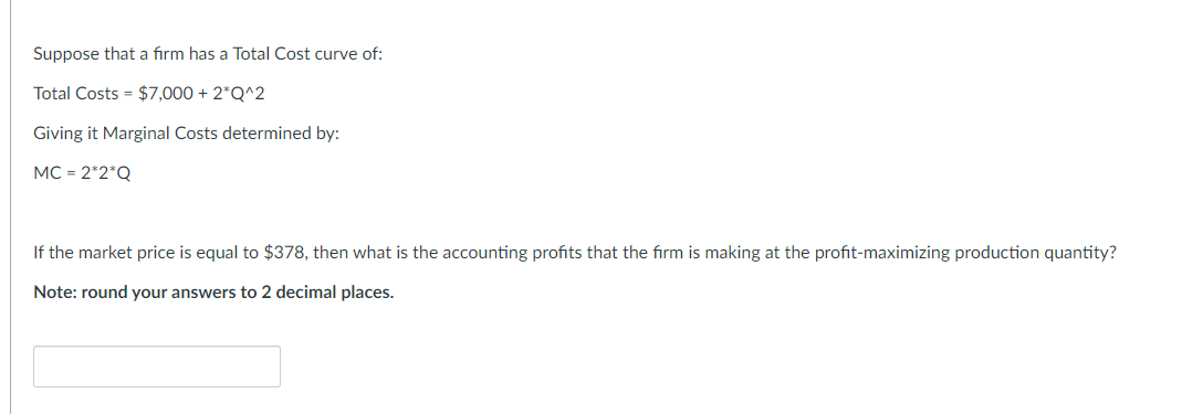 Total Cost curve of: Total Costs = $3,000 + TO"? Giving it