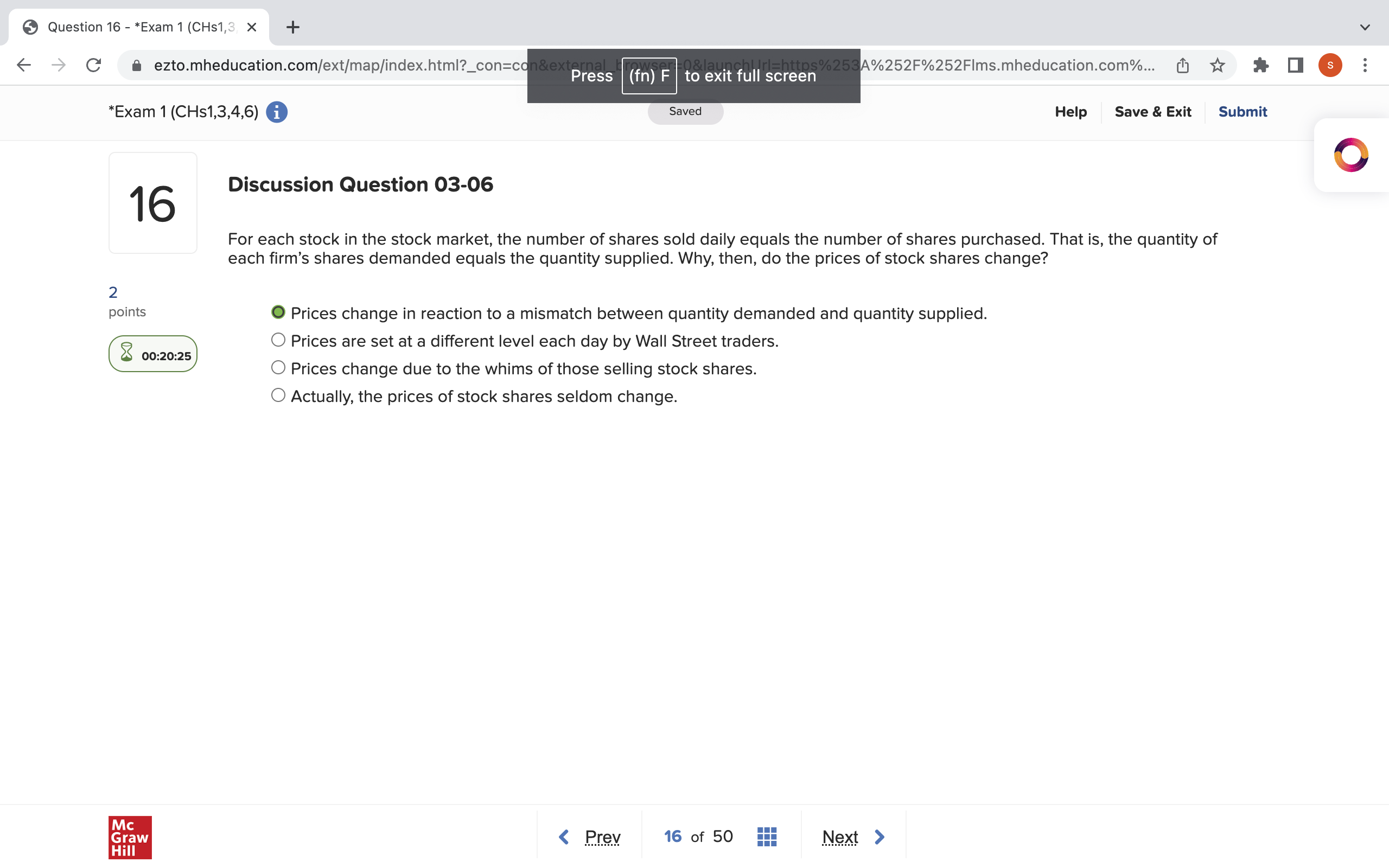 0 Saved Help Save& Exit Submit 1 6 Discussion Question 03-06 For