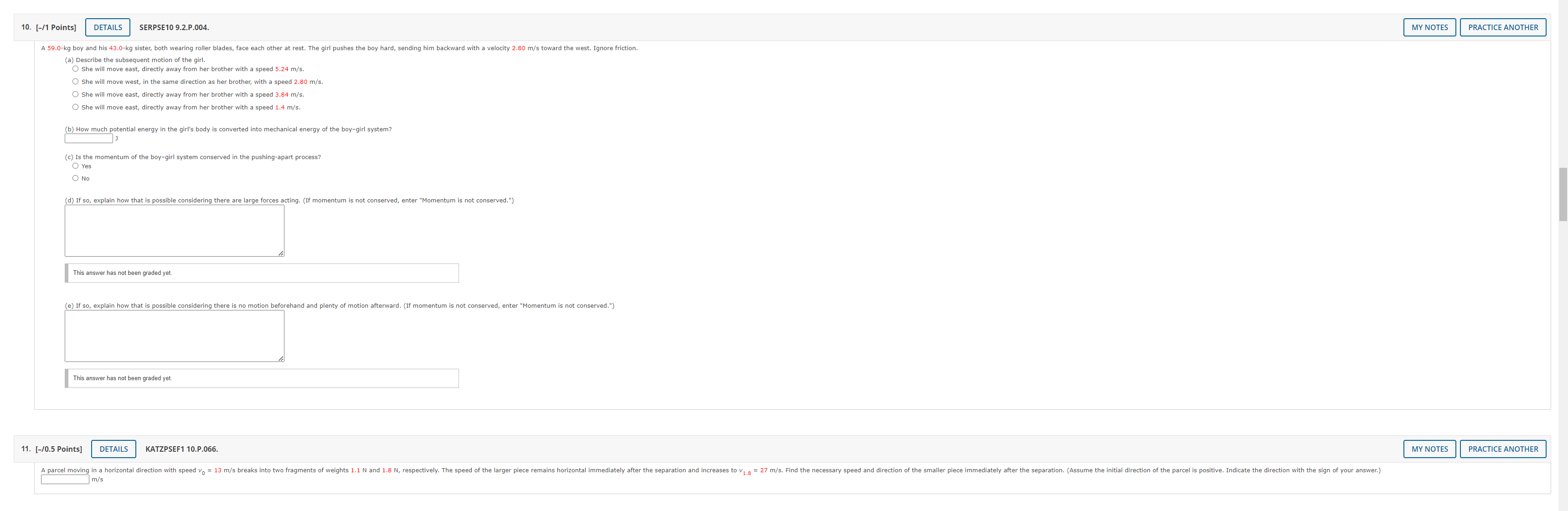 8. [-/1 Points] DETAILS SERPSE10 9.3.OP.007. MY NOTES PRACTICE ANOTHER A ball