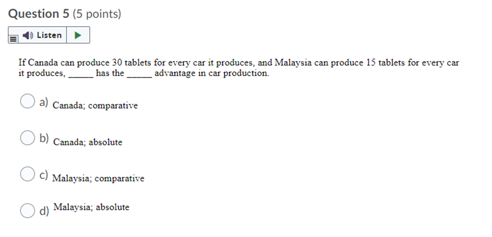 the United States and Brazil United States Choice 1 Choice 2 Quantity