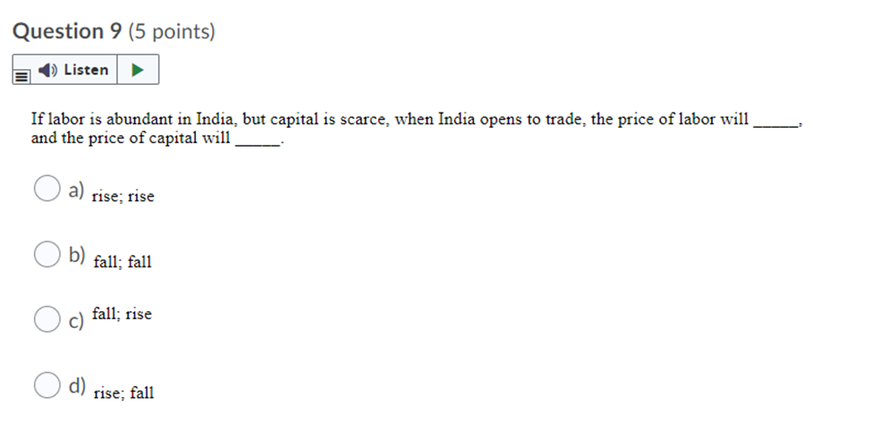 c) the United States; 0.5 O d) the United States; 2Question 2