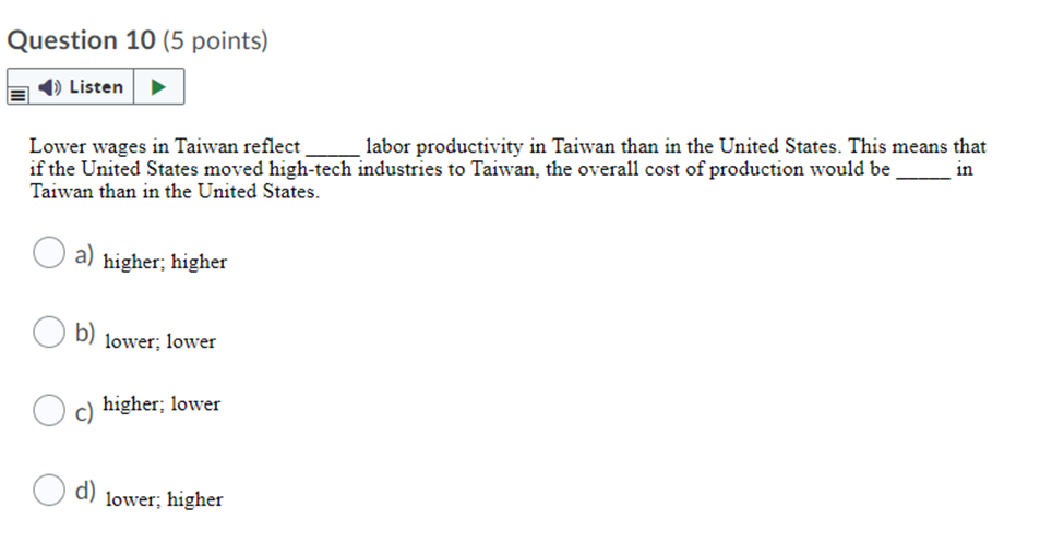 (5 points) I-I: Since the United Kingdom imports a large quantity of