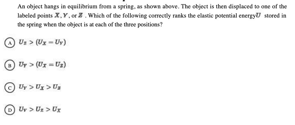 The object is then displaced to one of the labeled points X