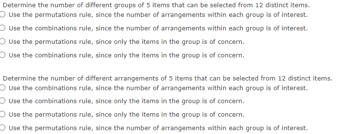 order of selection is not important. '3:.' A child may choose the