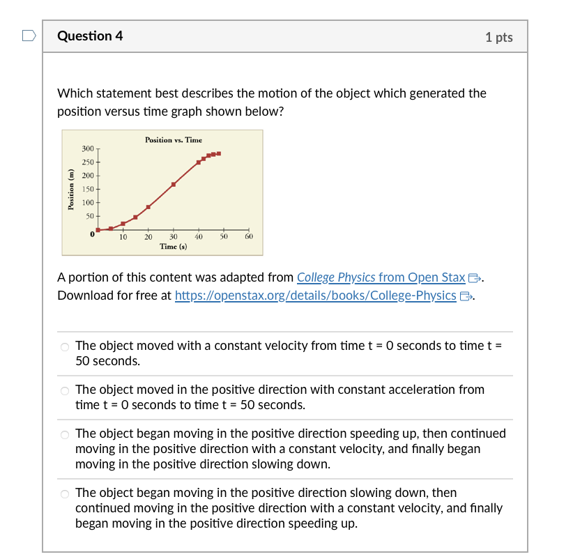below shows her velocity versus time graph? 0.z 03 04 05 06