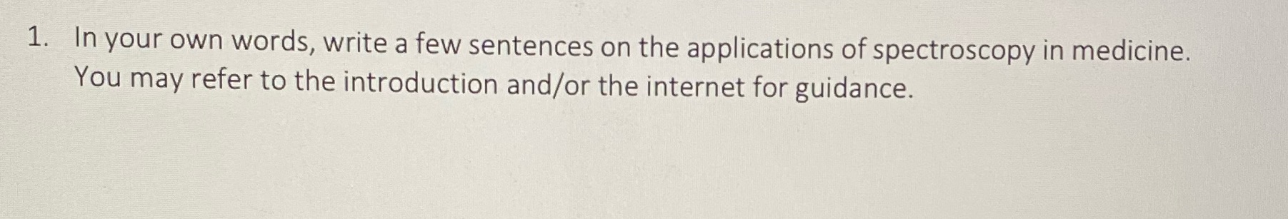 Please help 1. In your own words, write a few sentences