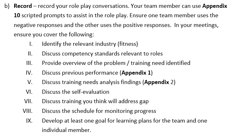 this task, you will be required to facilitate two meetings to discuss