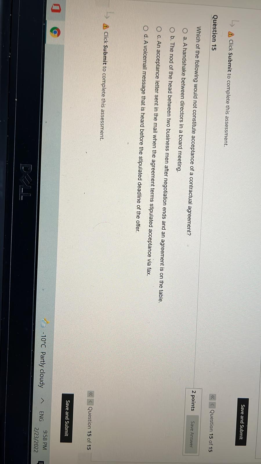 The non-breaching party can sue for only damages that are less than