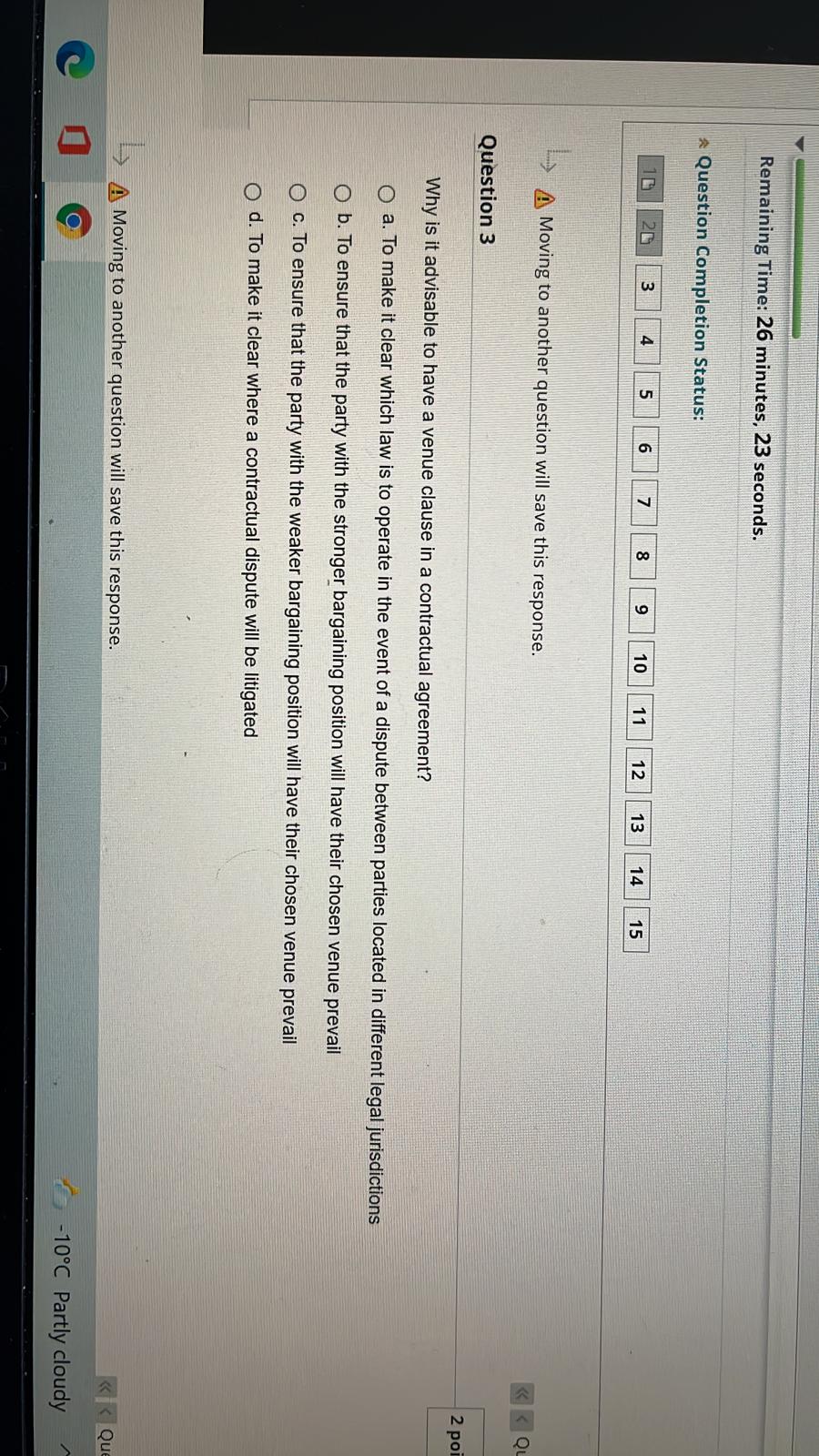 Why is it advisable to have a venue clause in a contractual